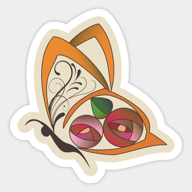 Rosie butterflies Sticker by persephony4